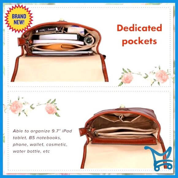 Full Grain Italian Leather Convertible Backpack Purse Small Shoulder Bag